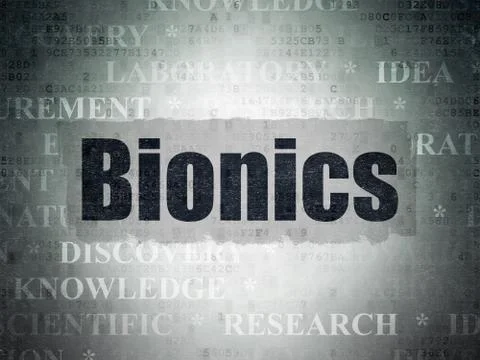 Science concept: Bionics on Digital Data Paper background Stock Illustration