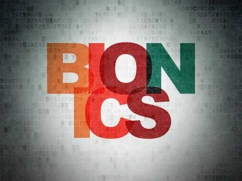 Science concept: Bionics on Digital Data Paper background イラスト素材