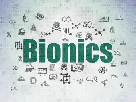 Science concept: Bionics on Digital Paper background イラスト素材