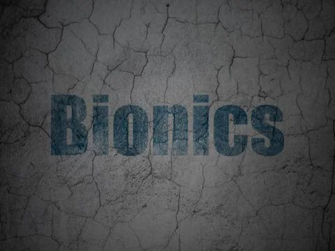 Science concept: Bionics on grunge wall background イラスト素材