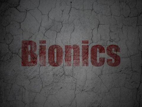 Science concept: Bionics on grunge wall background Illustrazione stock