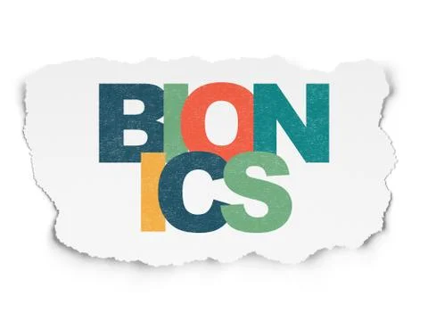 Science concept: Bionics on Torn Paper background イラスト素材