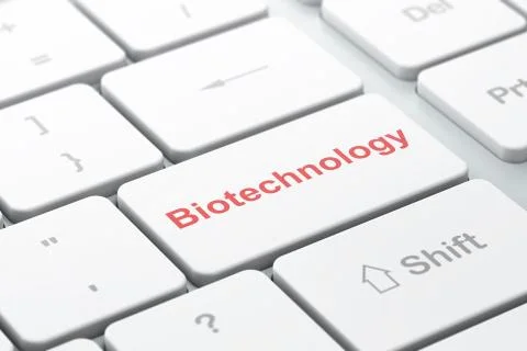 Science concept: Biotechnology on computer keyboard background Stock Illustration