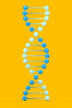 Science Concept. Blue DNA Molecule Spiral. 3d Rendering Illustrazione stock