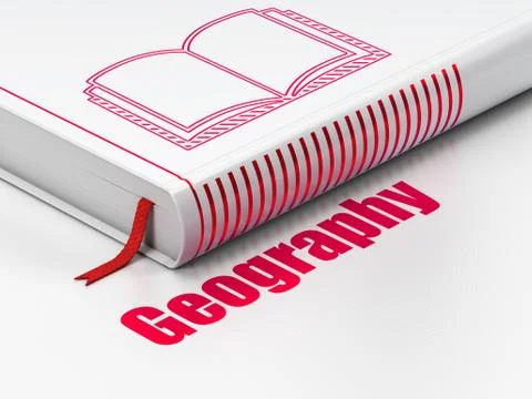 Science concept: book Book, Geography on white background Stock Illustration