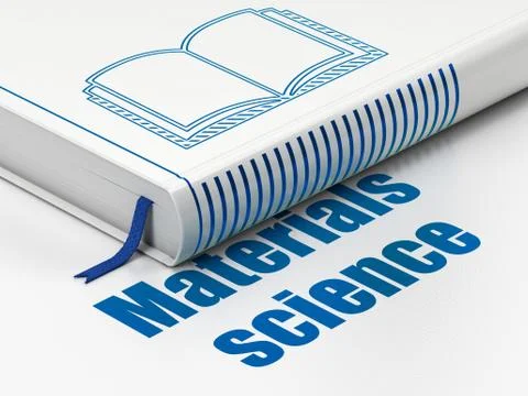 Science concept: book Book, Materials Science on white background Stock Illustration