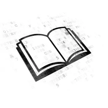 Science concept: Book on Digital background 스톡 일러스트
