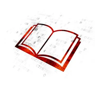 Science concept: Book on Digital background Stock Illustration