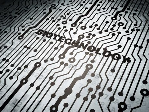 Science concept: circuit board with Biotechnology Stock Illustration