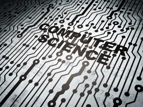 Science concept: circuit board with Computer Science Stock Illustration