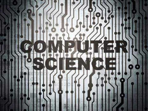 Science concept: circuit board with Computer Science 库存插图