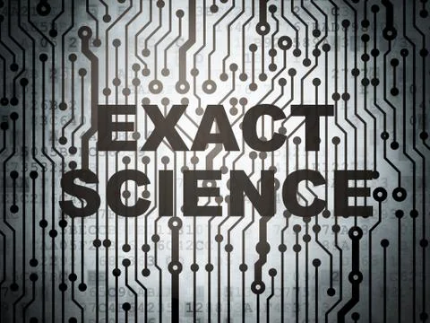 Science concept: circuit board with Exact Science Illustrazione stock