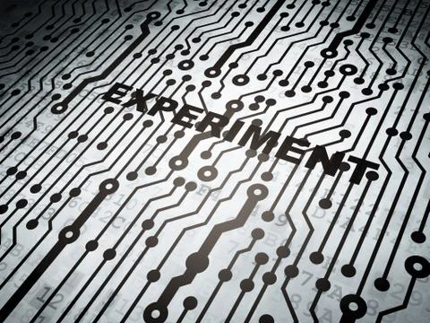 Science concept: circuit board with Experiment Stock Illustration