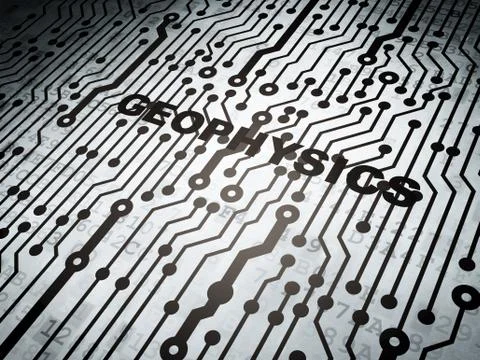 Science concept: circuit board with Geophysics Stock Illustration