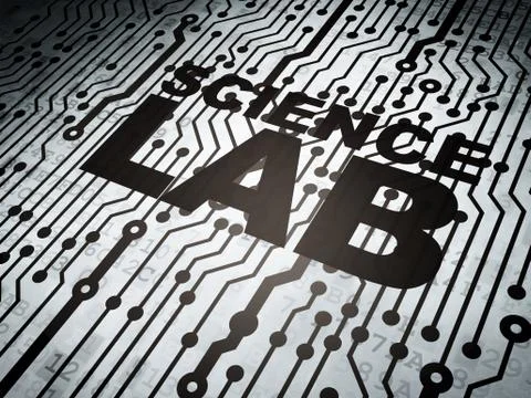 Science concept: circuit board with Science Lab Illustrazione stock
