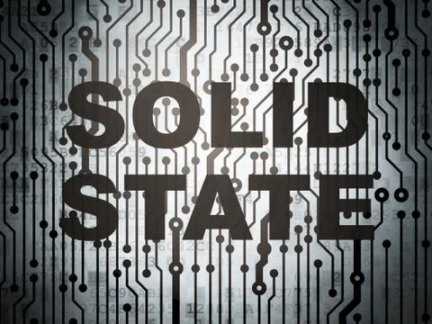 Science concept: circuit board with Solid State Stock Illustration