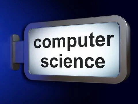 Science concept: Computer Science on billboard background 스톡 일러스트