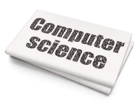 Science concept: Computer Science on Blank Newspaper background 库存插图