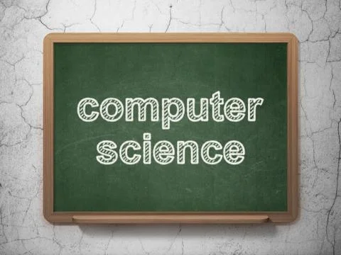 Science concept: Computer Science on chalkboard background 库存插图