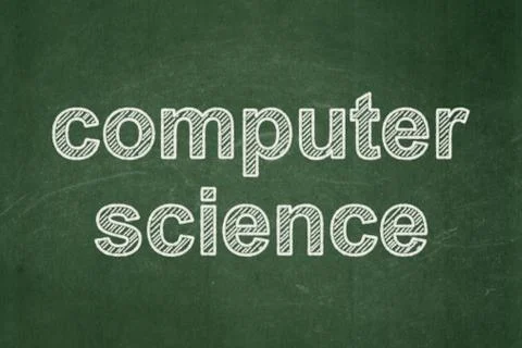 Science concept: Computer Science on chalkboard background Stock Illustration