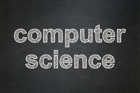 Science concept: Computer Science on chalkboard background Illustrazione stock