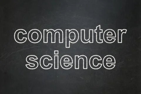 Science concept: Computer Science on chalkboard background イラスト素材