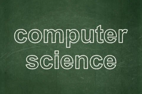 Science concept: Computer Science on chalkboard background Stock Illustration