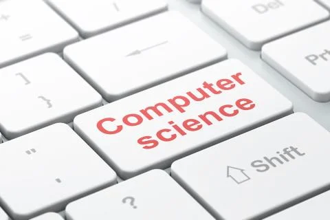 Science concept: Computer Science on computer keyboard background Stock Illustration