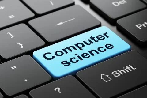 Science concept: Computer Science on computer keyboard background 库存插图