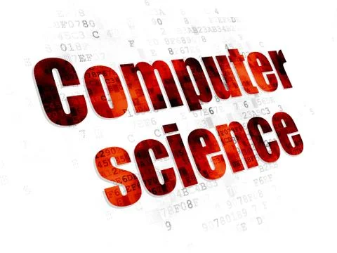 Science concept: Computer Science on Digital background 库存插图
