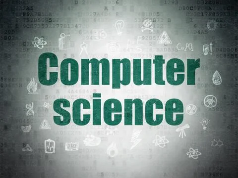 Science concept: Computer Science on Digital Paper background 스톡 일러스트