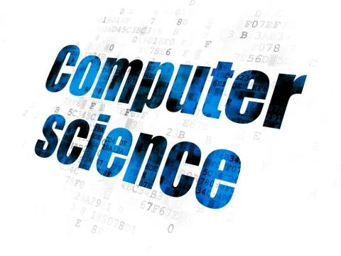 Science concept: Computer Science on Digital background 스톡 일러스트