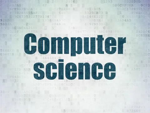 Science concept: Computer Science on Digital Data Paper background イラスト素材