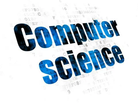 Science concept: Computer Science on Digital background 스톡 일러스트