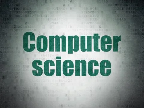Science concept: Computer Science on Digital Data Paper background イラスト素材