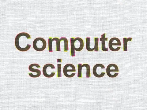 Science concept: Computer Science on fabric texture background 스톡 일러스트