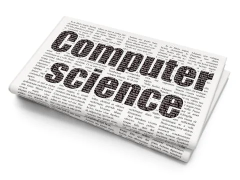 Science concept: Computer Science on Newspaper background Stock Illustration