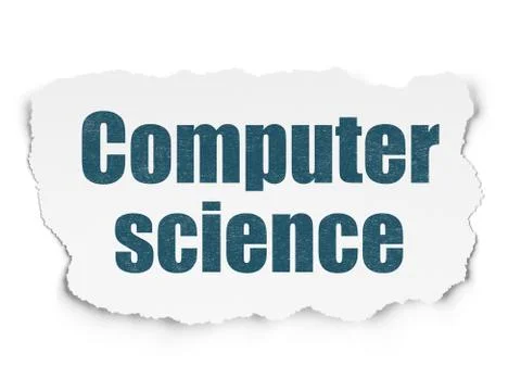 Science concept: Computer Science on Torn Paper background Stock Illustration