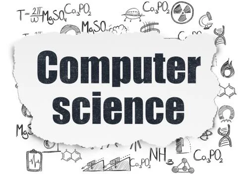 Science concept: Computer Science on Torn Paper background Stock Illustration