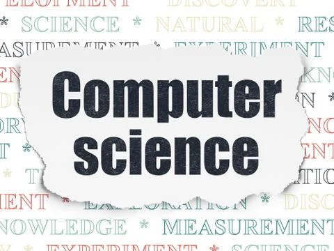 Science concept: Computer Science on Torn Paper background 库存插图