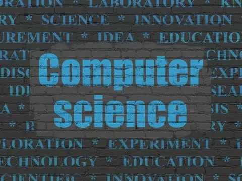 Science concept: Computer Science on wall background Illustrazione stock