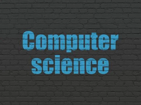 Science concept: Computer Science on wall background Stock Illustration