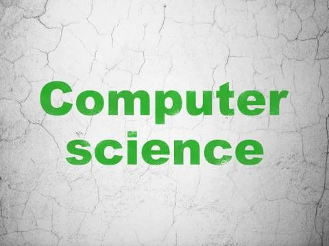 Science concept: Computer Science on wall background Stock Illustration