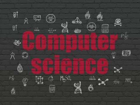 Science concept: Computer Science on wall background イラスト素材