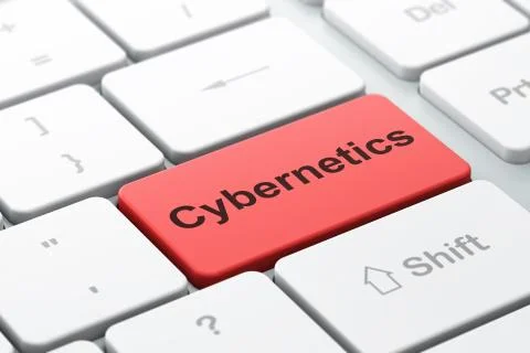Science concept: Cybernetics on computer keyboard background Stock Illustration