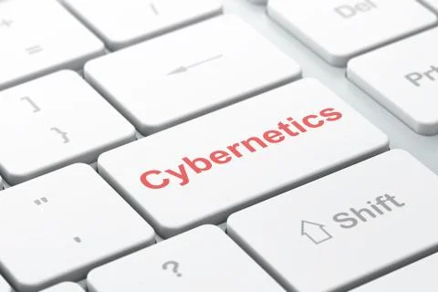 Science concept: Cybernetics on computer keyboard background Stock Illustration