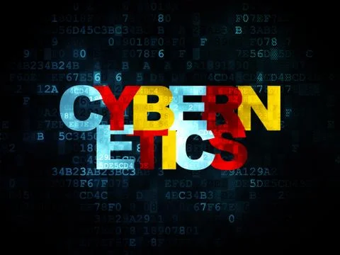 Science concept: Cybernetics on Digital background 스톡 일러스트