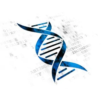 Science concept: DNA on Digital background イラスト素材