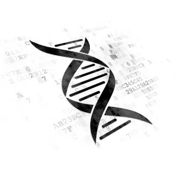 Science concept: DNA on Digital background Stock Illustration
