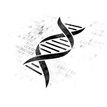 Science concept: DNA on Digital background Stock-Illustration
